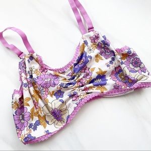 Spell & the Gypsy | Purple floral Bra Bralette New